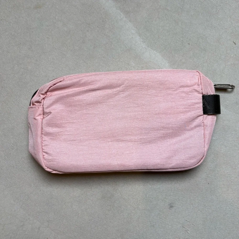 Toiletry Bag - Pink with Black Zipper